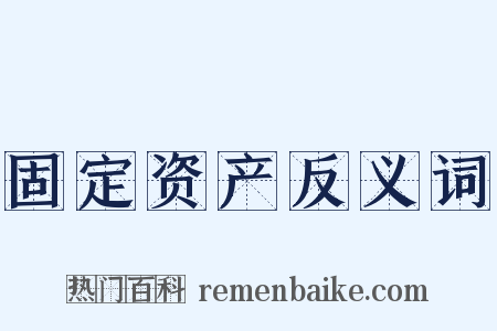 固定资产反义词是什么意思的图片